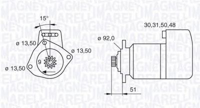 MAGNETI MARELLI 063524160020 -  Стартер